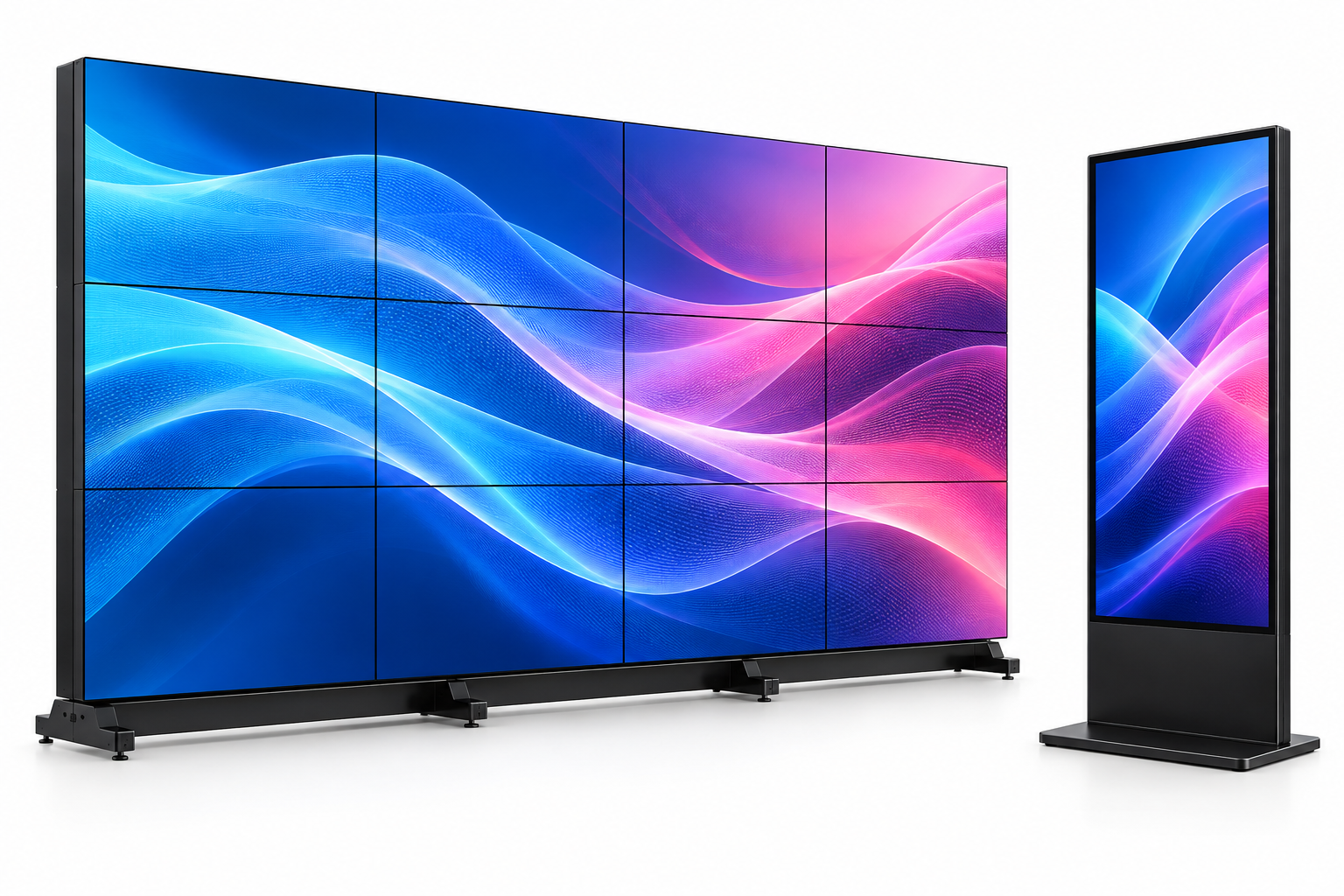 Visualisierung einer LED-Videowand und einer digitalen Werbestele